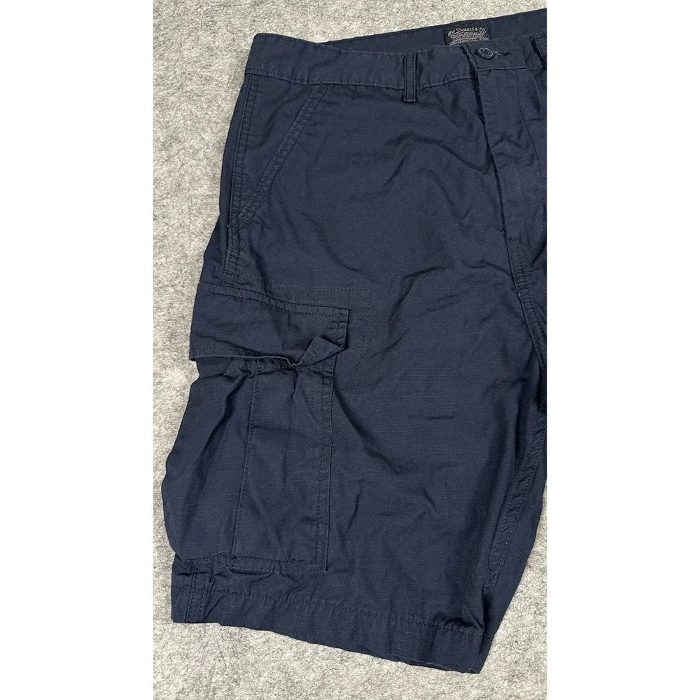 Levi Strauss & Co Mens Black Ripstop Cargo Shorts Size 33 Utility Multi Pocket